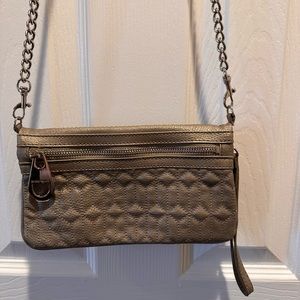 Nine West crossbody/wristlet silver